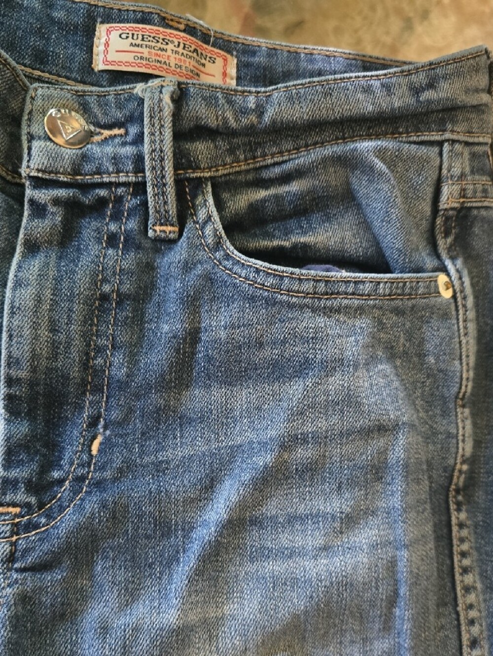 Guess Jeans Women's Size 25 Blue Denim Y2k Jeans Worn In